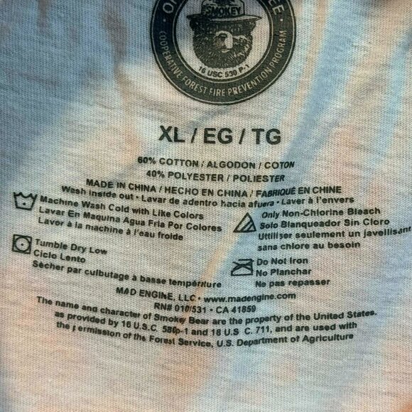 THREE short sleeve graphic tees, orange/lt blue/white/tie-dye BIG XXS SMALL XL - Picture 5 of 13